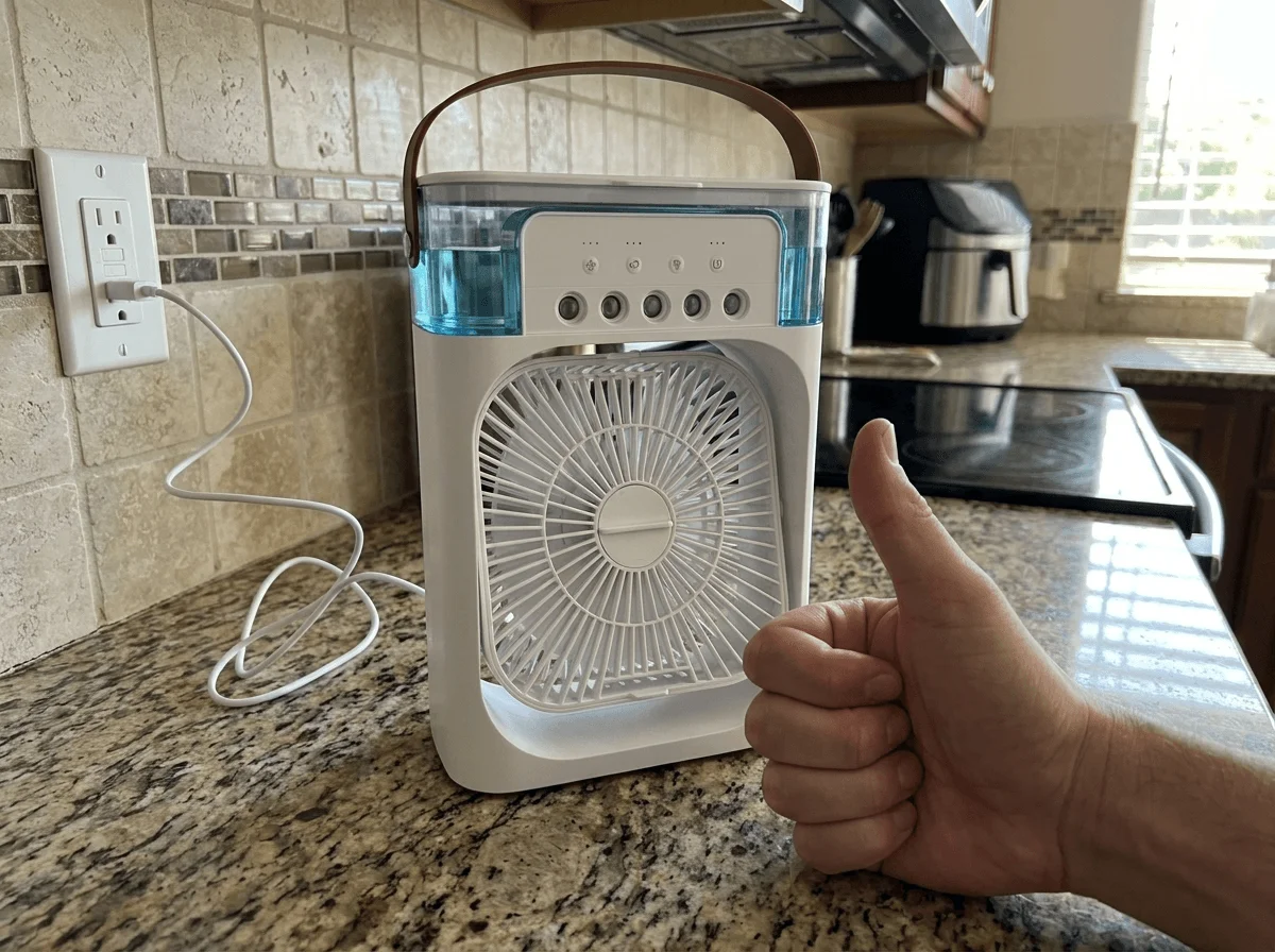 Step 2: plugging Cool Breeze Pro into a USB outlet